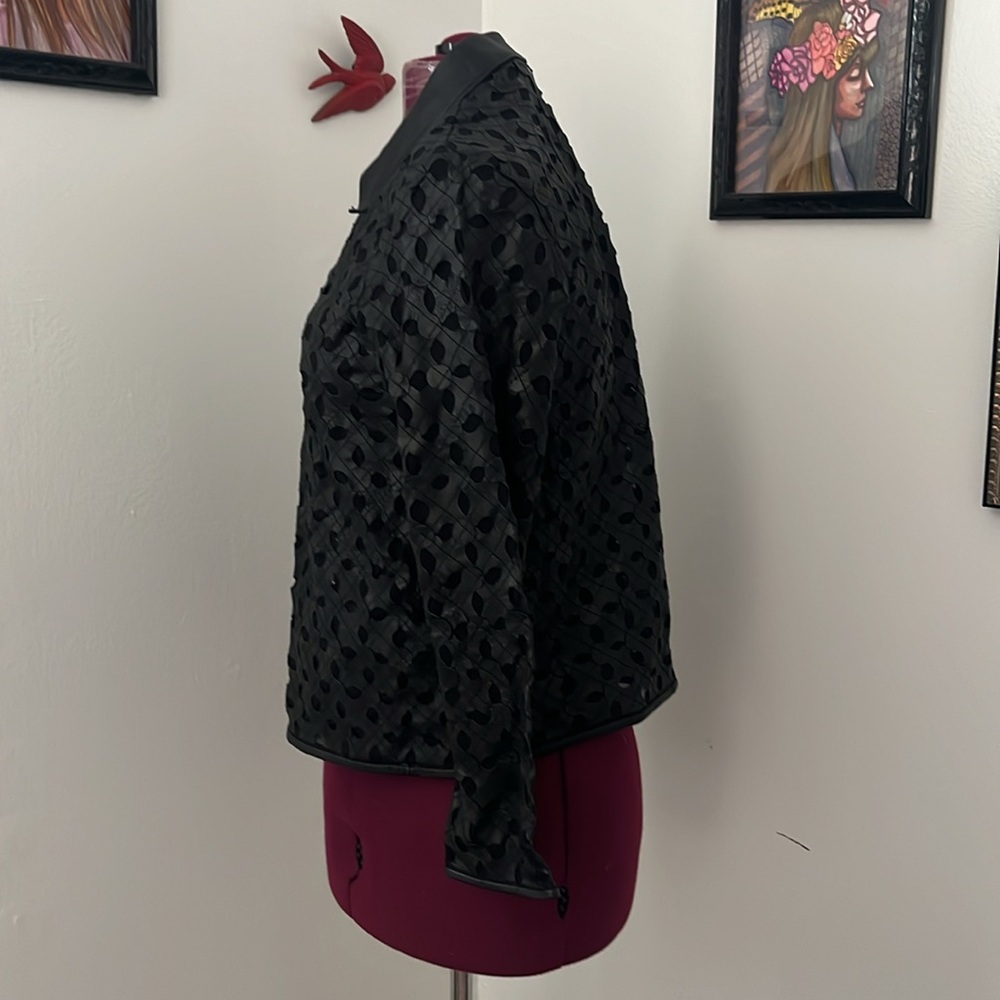 Real Leather Jacket, Mint Condition, Rhinestones,… - image 3